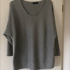 Plus Size Gray Ribbed Over Sized Sweater Size 2X